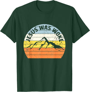 Sunset Vintage Jesus Was Woke T-Shirt - T-Shirt | Forest