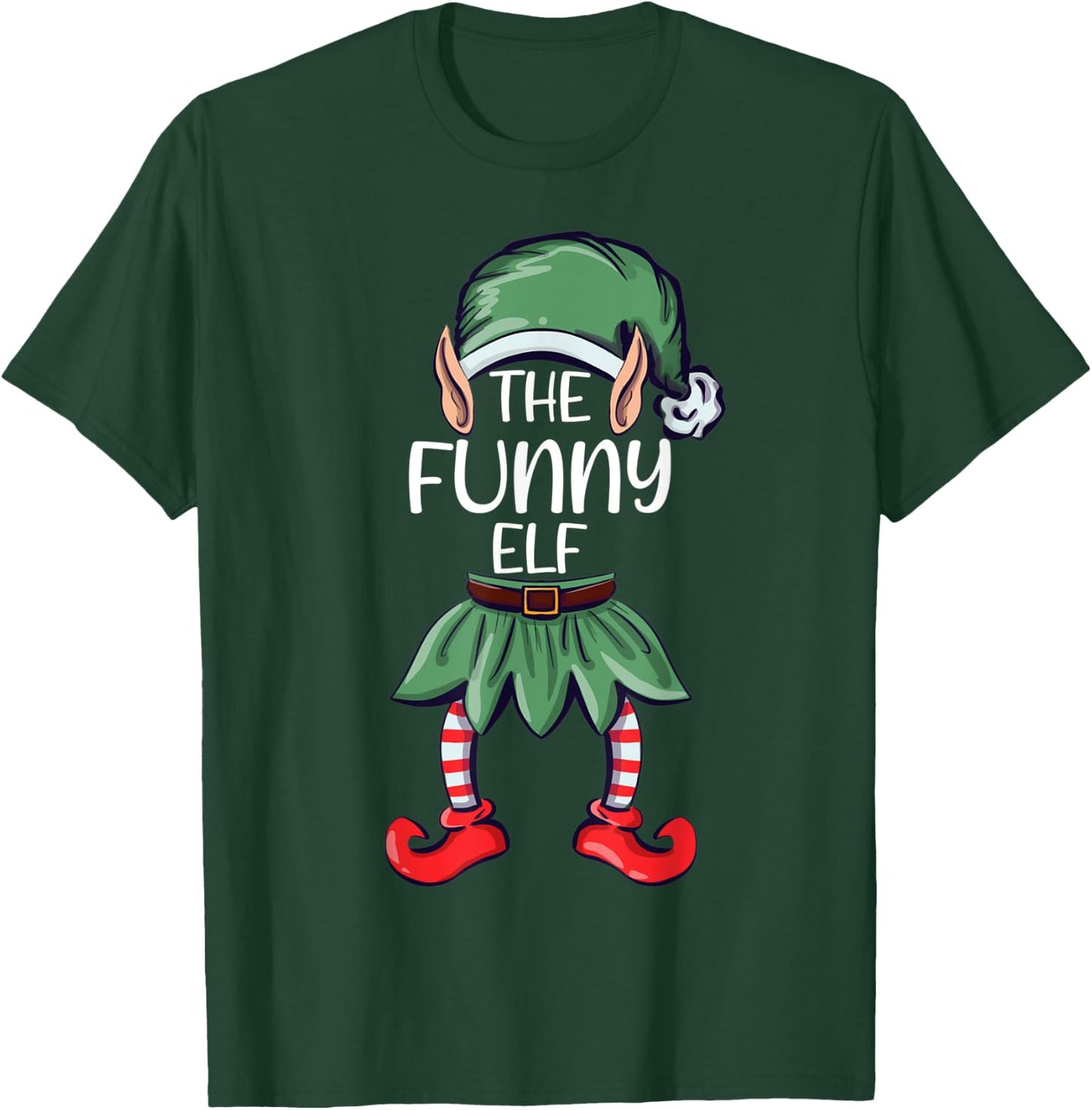 The Funny Elf Christmas Matching Family Group Elf T-Shirt - T-Shirt | Forest