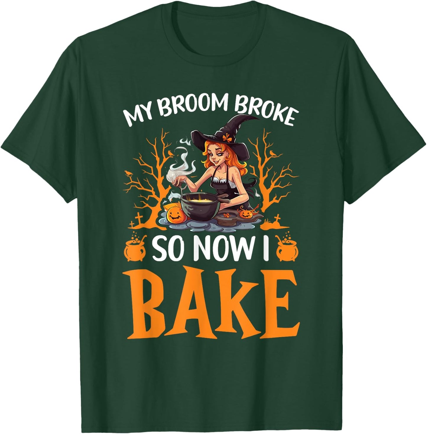 Baking Halloween Trick Or Treat Baker Cupcake Bakery T-Shirt - T-Shirt | Forest