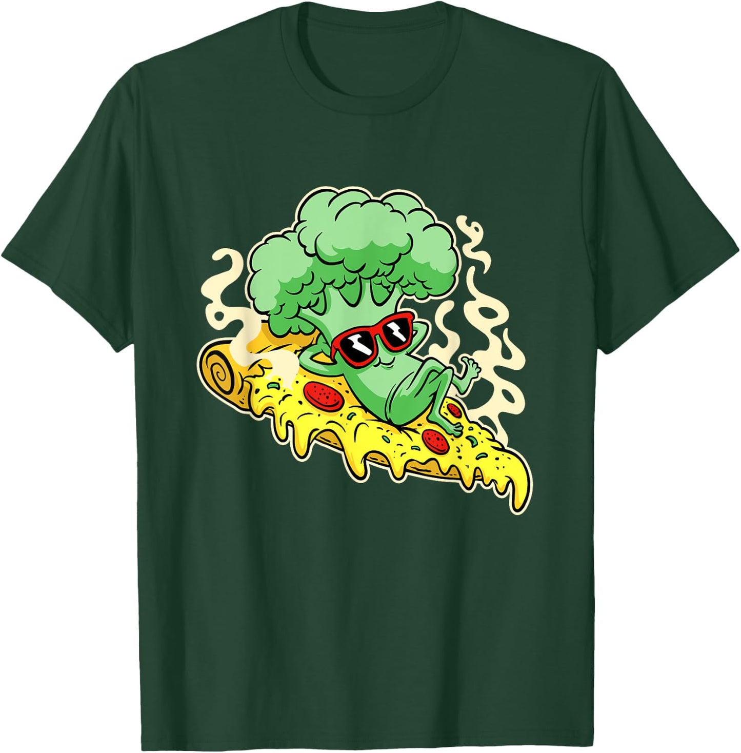 Pizza with Broccoli figure T-Shirt - T-Shirt | Forest
