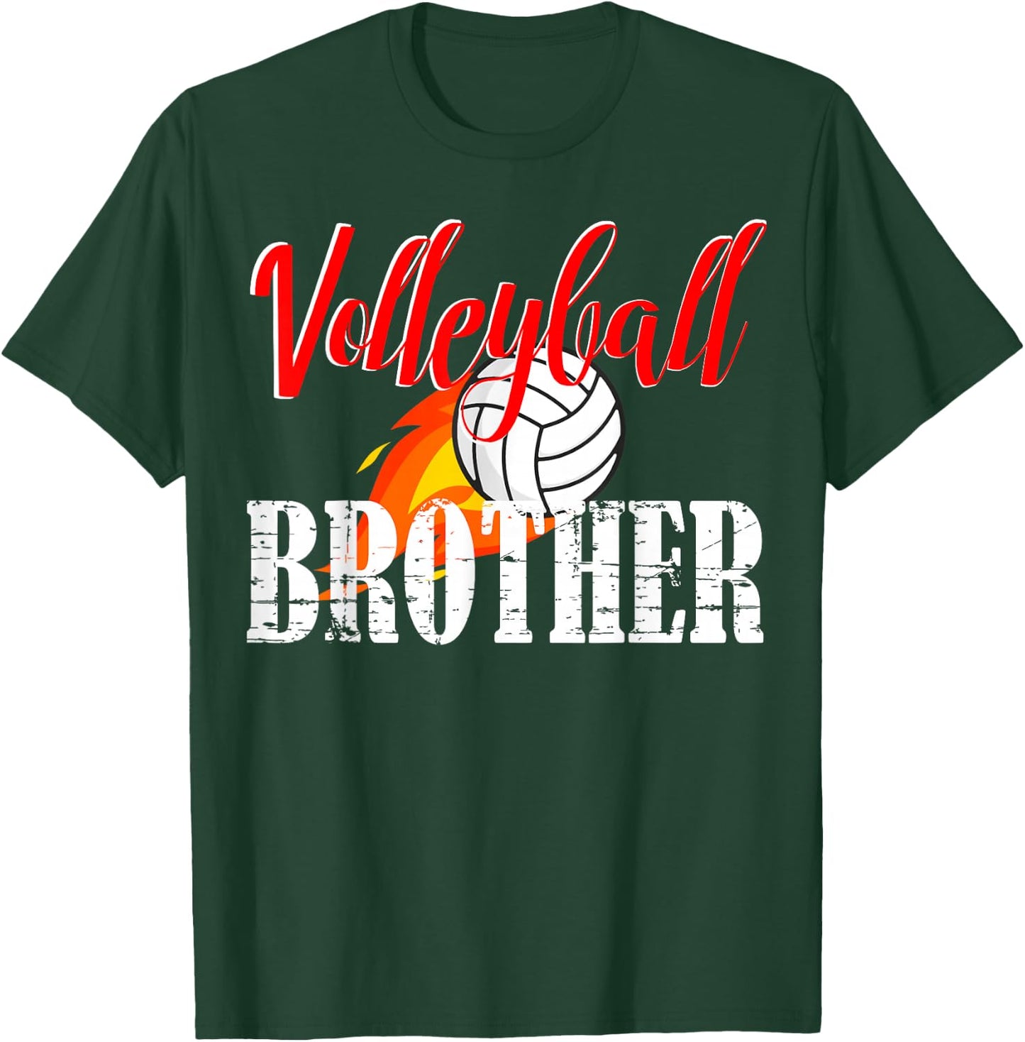 Volleyball Brother Volleyball Lover T-Shirt - T-Shirt | Forest