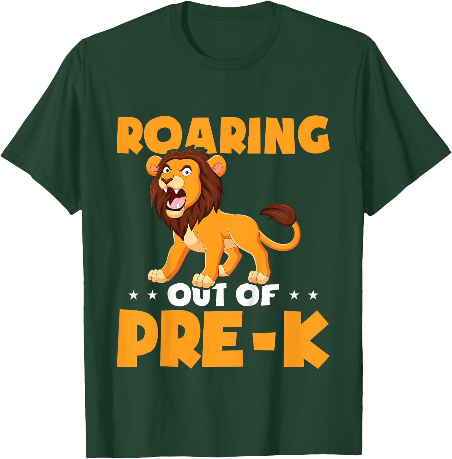 Kids Roaring Out Of Pre-K Graduation Lion Boys Pre-K Graduate T-Shirt - T-Shirt | Forest