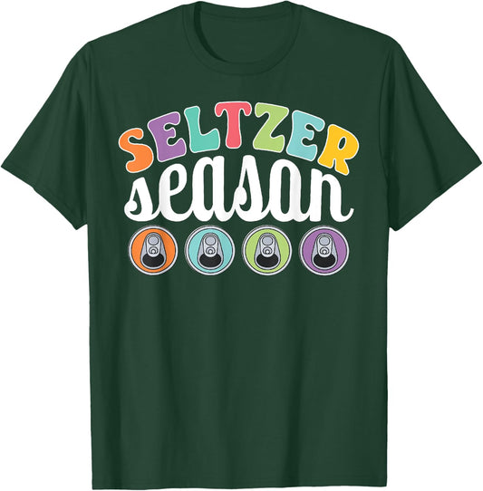 Seltzer Season Summer is Hard Seltzer Season T-Shirt - T-Shirt | Forest