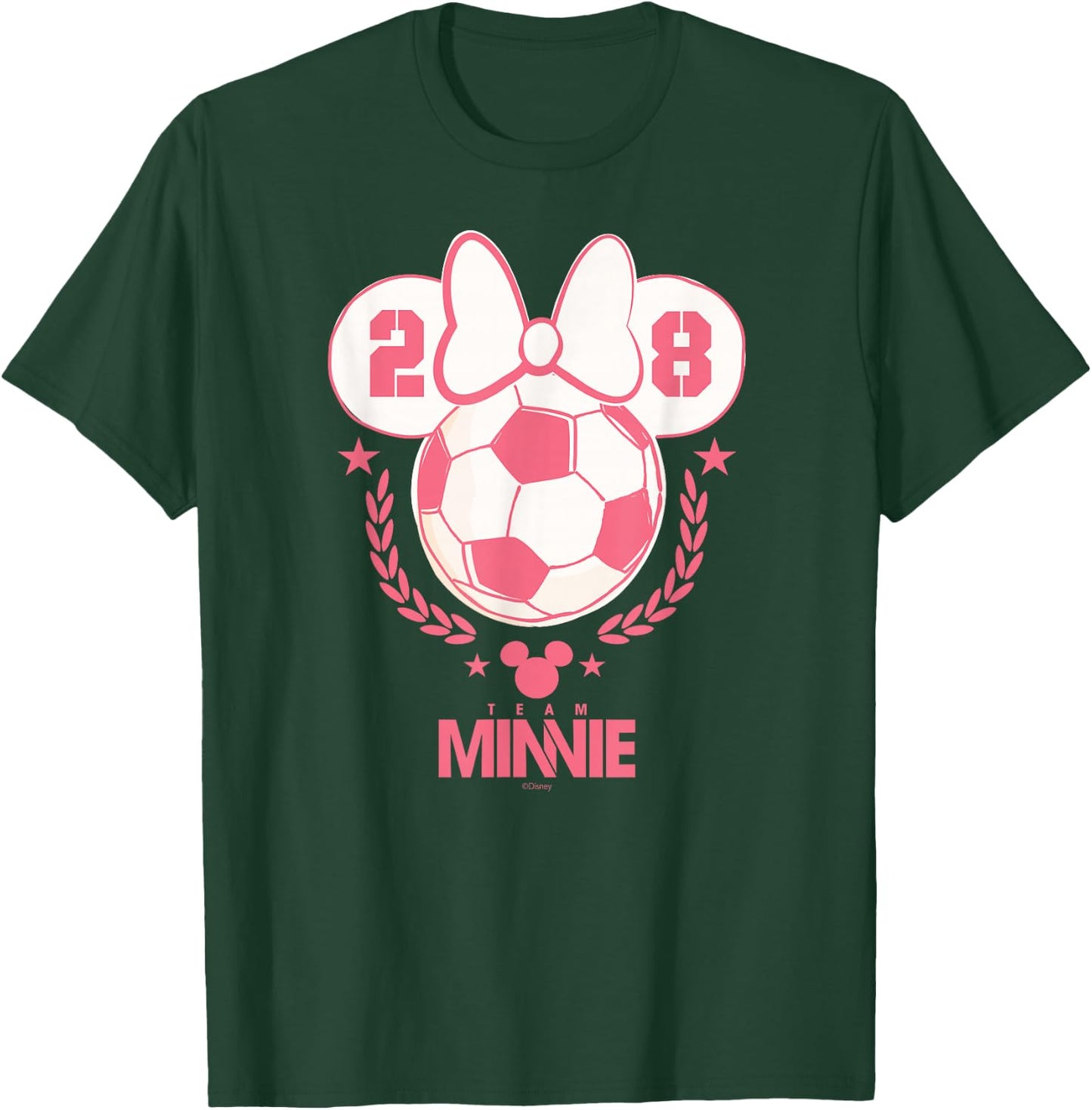Disney Minnie Mouse Sports Soccer Team Minnie 28 Football T-Shirt - T-Shirt | Forest