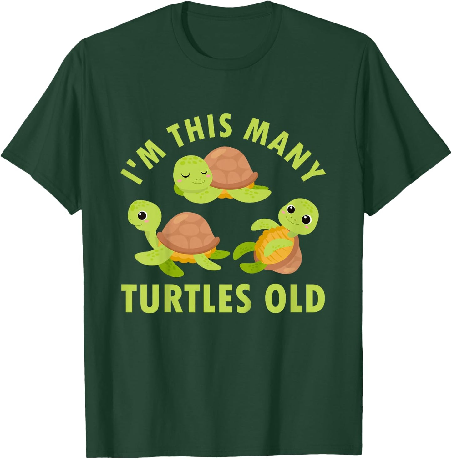 Kids 3 Year Old Boy Sea Turtles Old 3rd Birthday Kids T-Shirt - T-Shirt | Forest