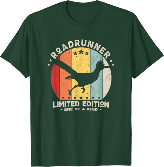 Retro Roadrunner Running Distressed T-Shirt - T-Shirt | Forest
