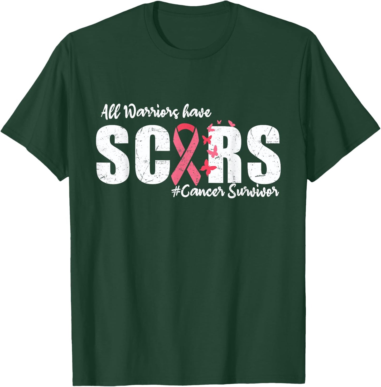All Warriors Have Scars Cancer Survivor Breast Cancer Women T-Shirt - T-Shirt | Forest