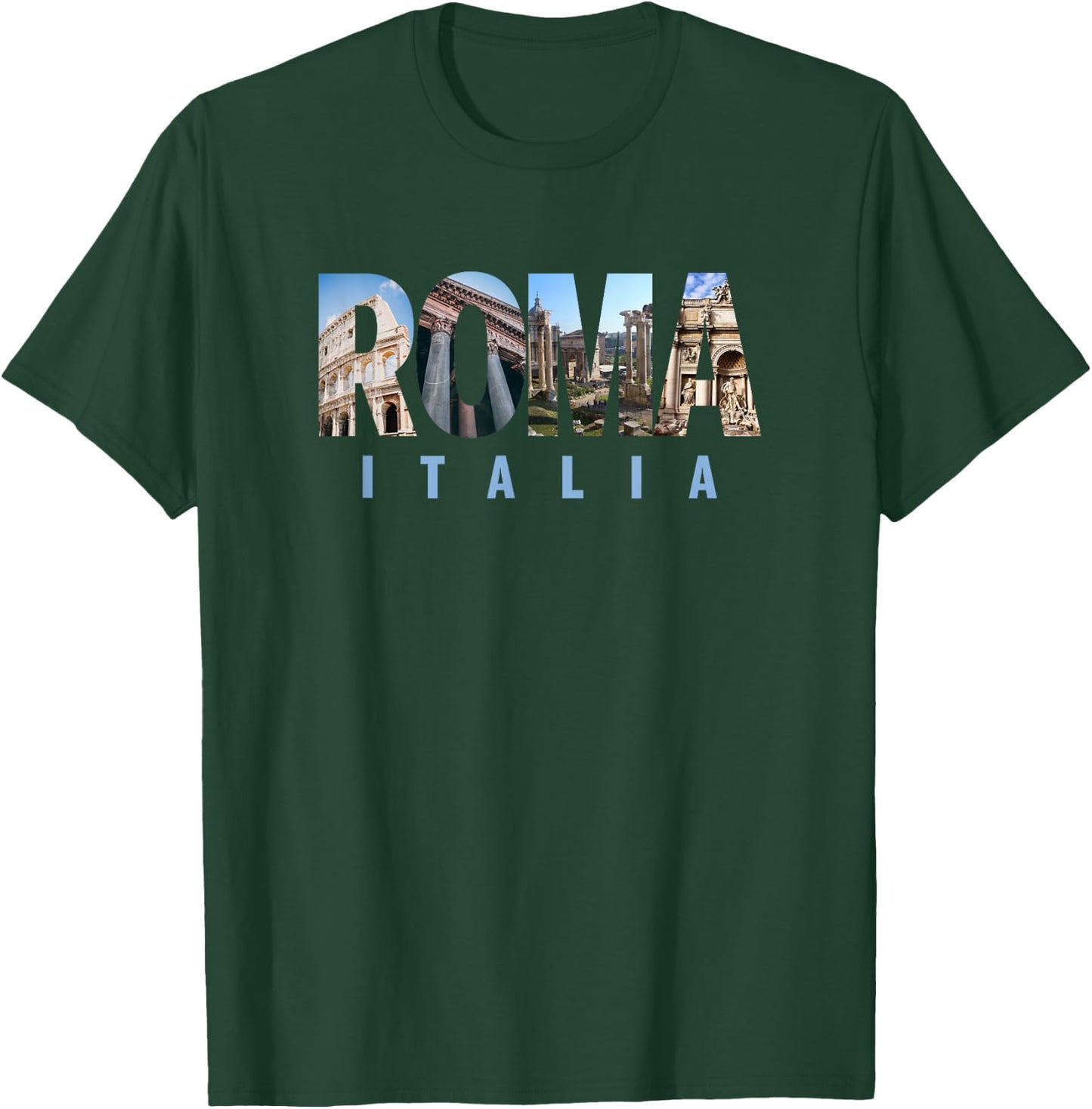 Rome Italy Landmarks T-Shirt - T-Shirt | Forest