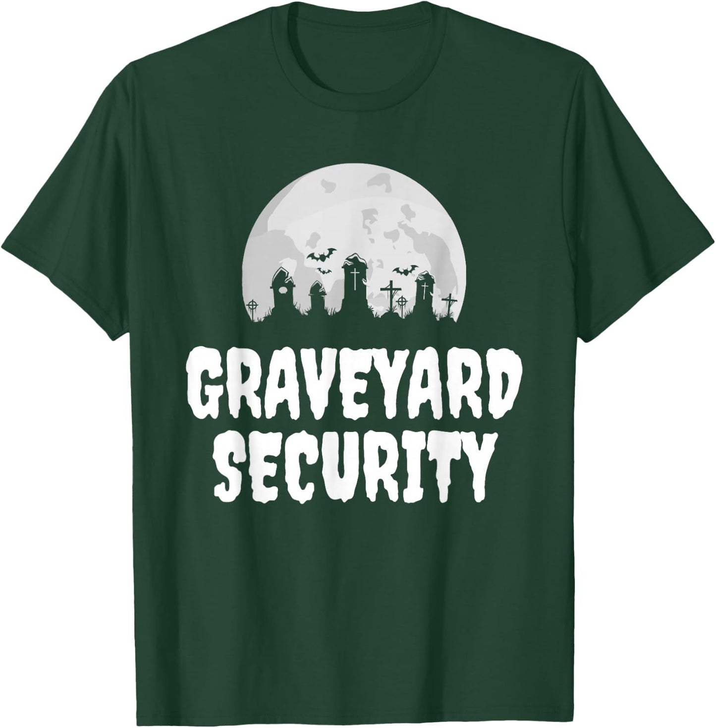 Halloween Graveyard Security Funny Zero Effort Lazy Costume T-Shirt - T-Shirt | Forest