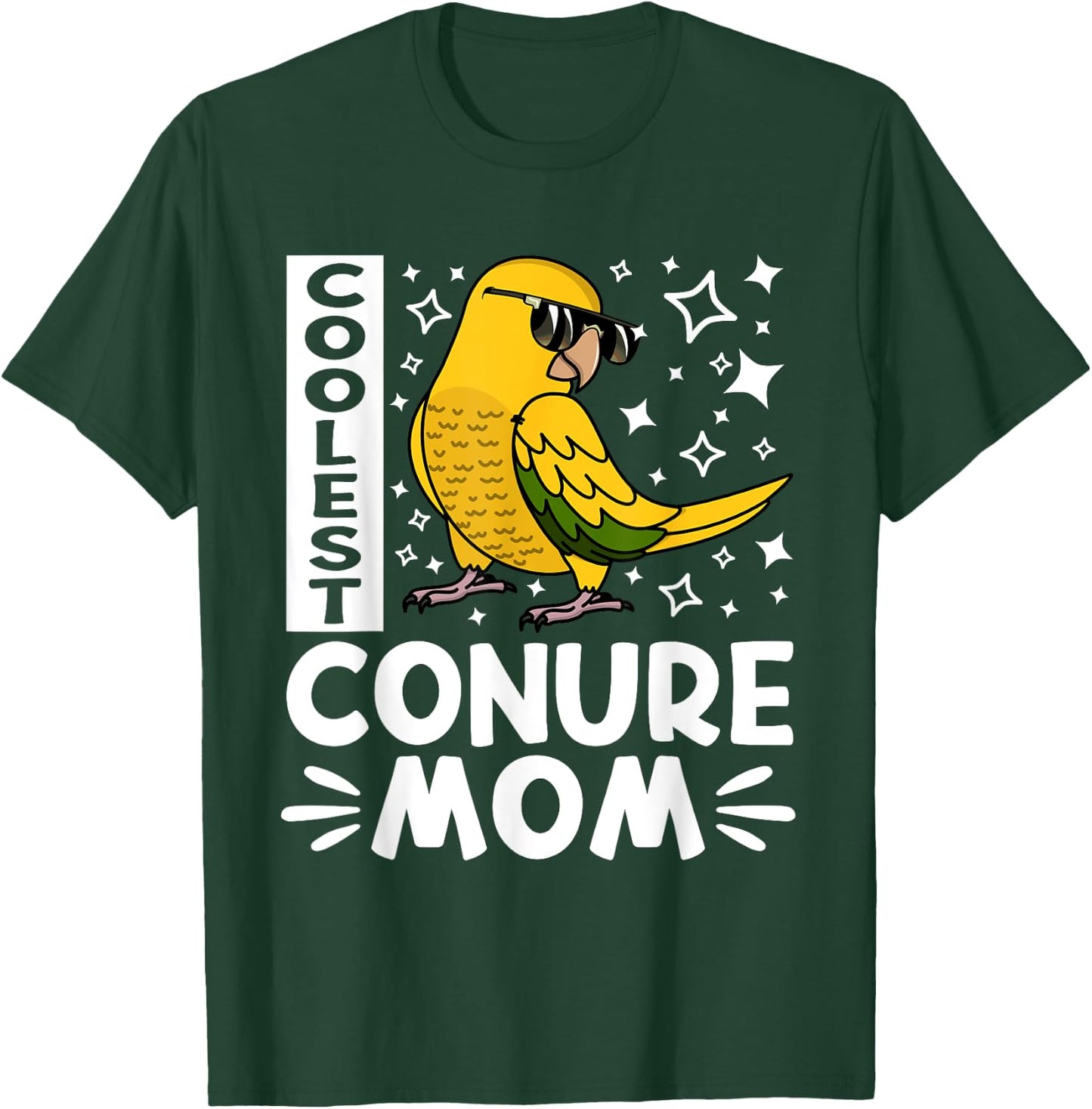 Coolest Conure Parrot Mom I Golden Conure T-Shirt - T-Shirt | Forest
