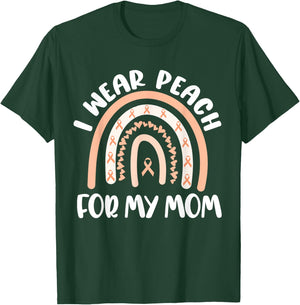 Endometrial Cancer Uterine Support I Wear Peach For My Mom T-Shirt - T-Shirt | Forest