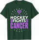KAH Cancer Awareness Hockey Themed Cancer Awareness , Adult, Black, Small, Short Sleeve T-Shirt - T-Shirt | Forest