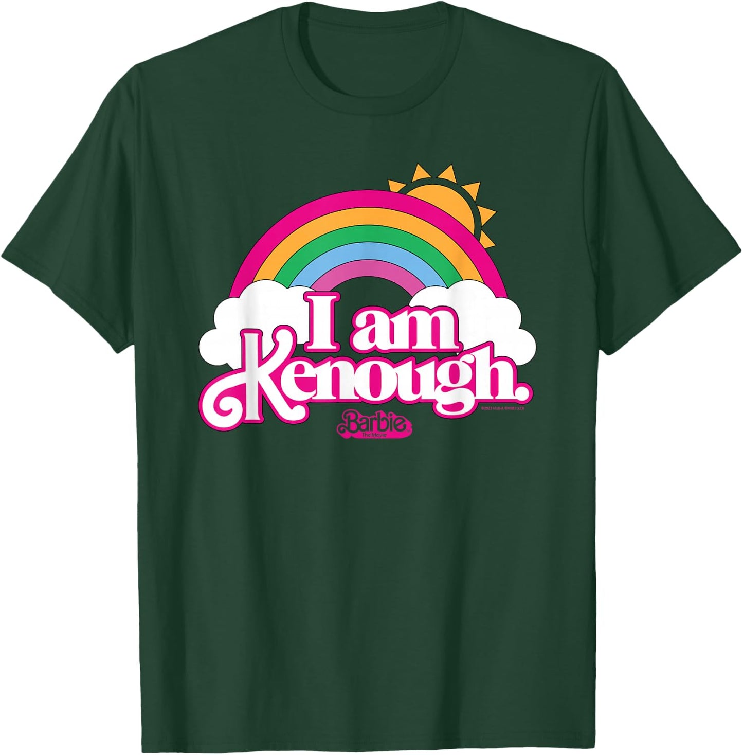 Barbie The Movie - I Am Kenough Rainbow Clouds T-Shirt - T-Shirt | Forest