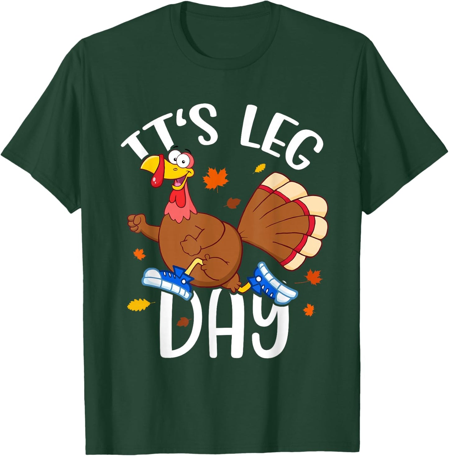 Turkey Trot Costume Kids Adults Thanksgiving Turkey Running T-Shirt - T-Shirt | Forest
