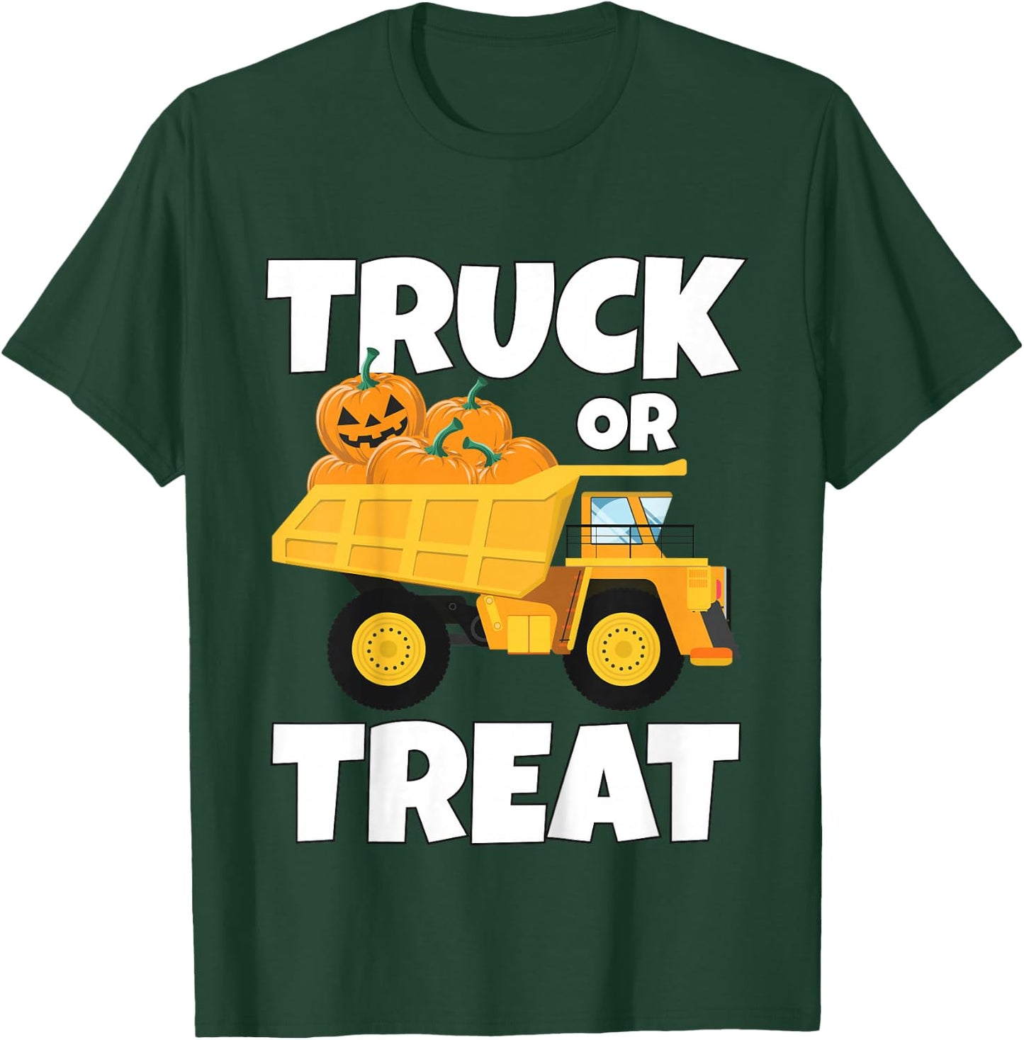 Kids Halloween Thanksgiving Truck Pumpkin Patch Trick or Treat T-Shirt - T-Shirt | Forest