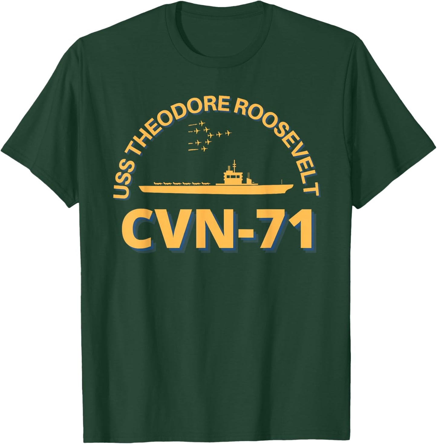 US Aircraft Carrier CVN-71 USS Theodore Roosevelt T-Shirt - T-Shirt | Forest