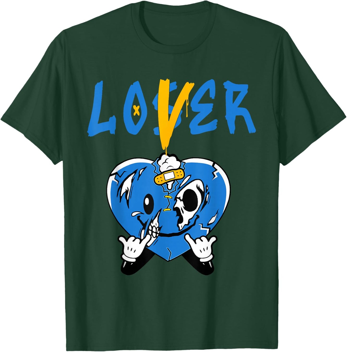 Racer Blue Loser Lover Heart Drip Suffering Racer Blue T-Shirt - T-Shirt | Forest