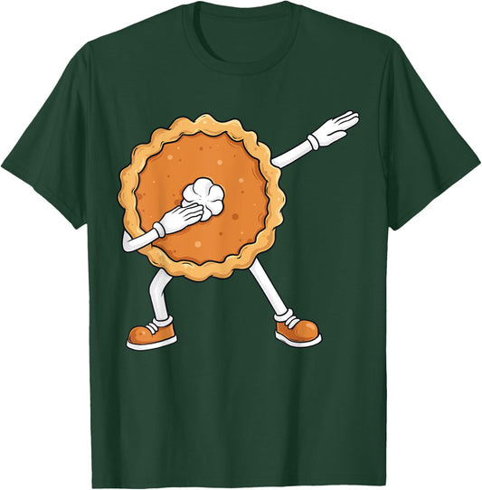 Dabbing Pumpkin Pie Thanksgiving Day Funny Boys Kids Dab T-Shirt - T-Shirt | Forest
