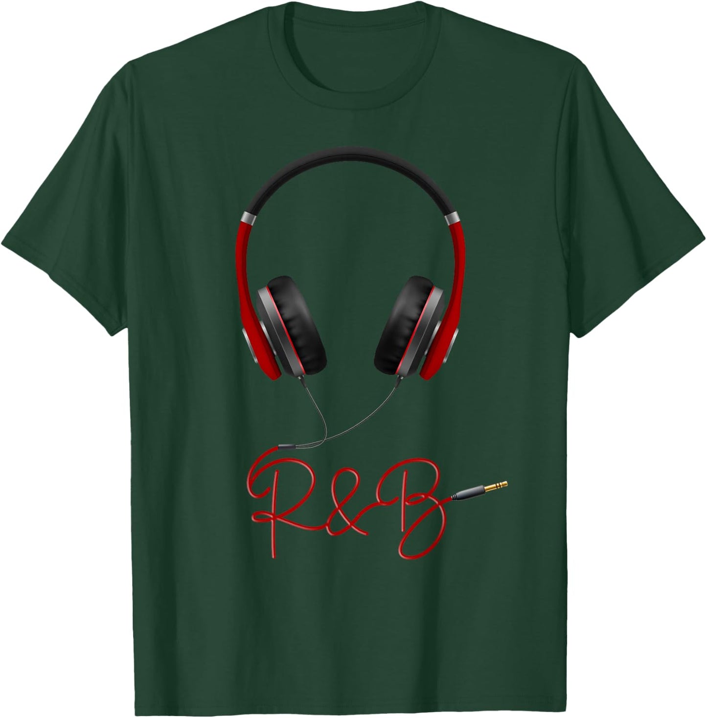 Music red Headphone icon Soul R&B Music T-Shirt - T-Shirt | Forest