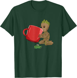 Marvel I Am Groot Big Red Mug Groot Poster T-Shirt - T-Shirt | Forest