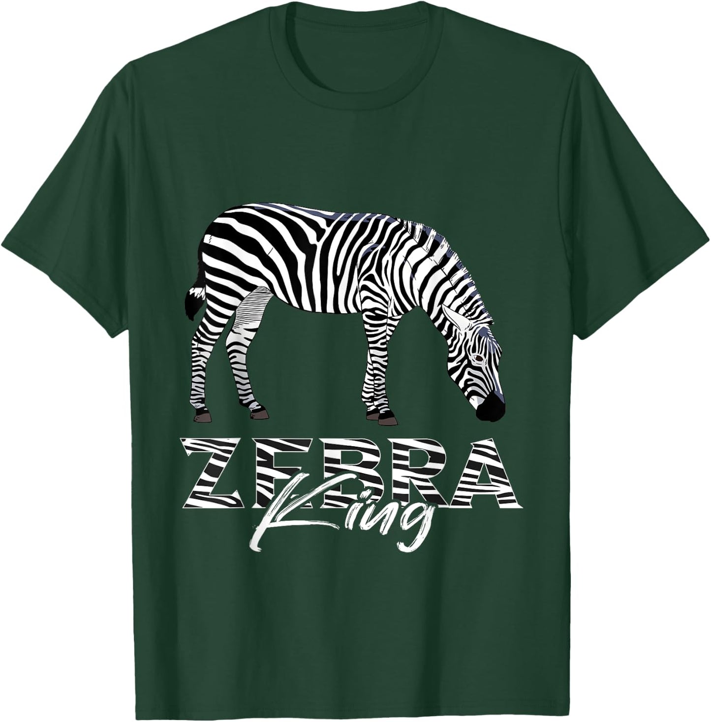 Wildlife Animal Lover Zookeeper Zebra King Zebra Stripe T-Shirt - T-Shirt | Forest