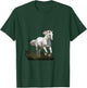 White Horse Style Realistic Painting in a Meadow T-Shirt - T-Shirt | Forest