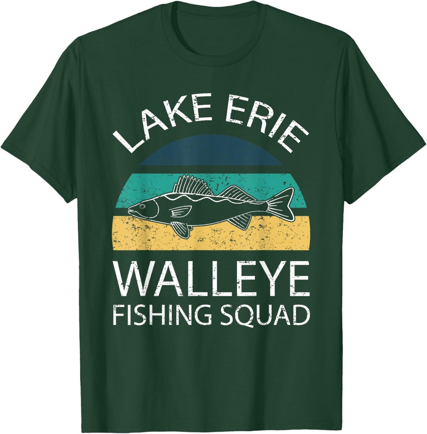 Walleye Fishing Squad Tournament Fishing Lake Erie T-Shirt - T-Shirt | Forest