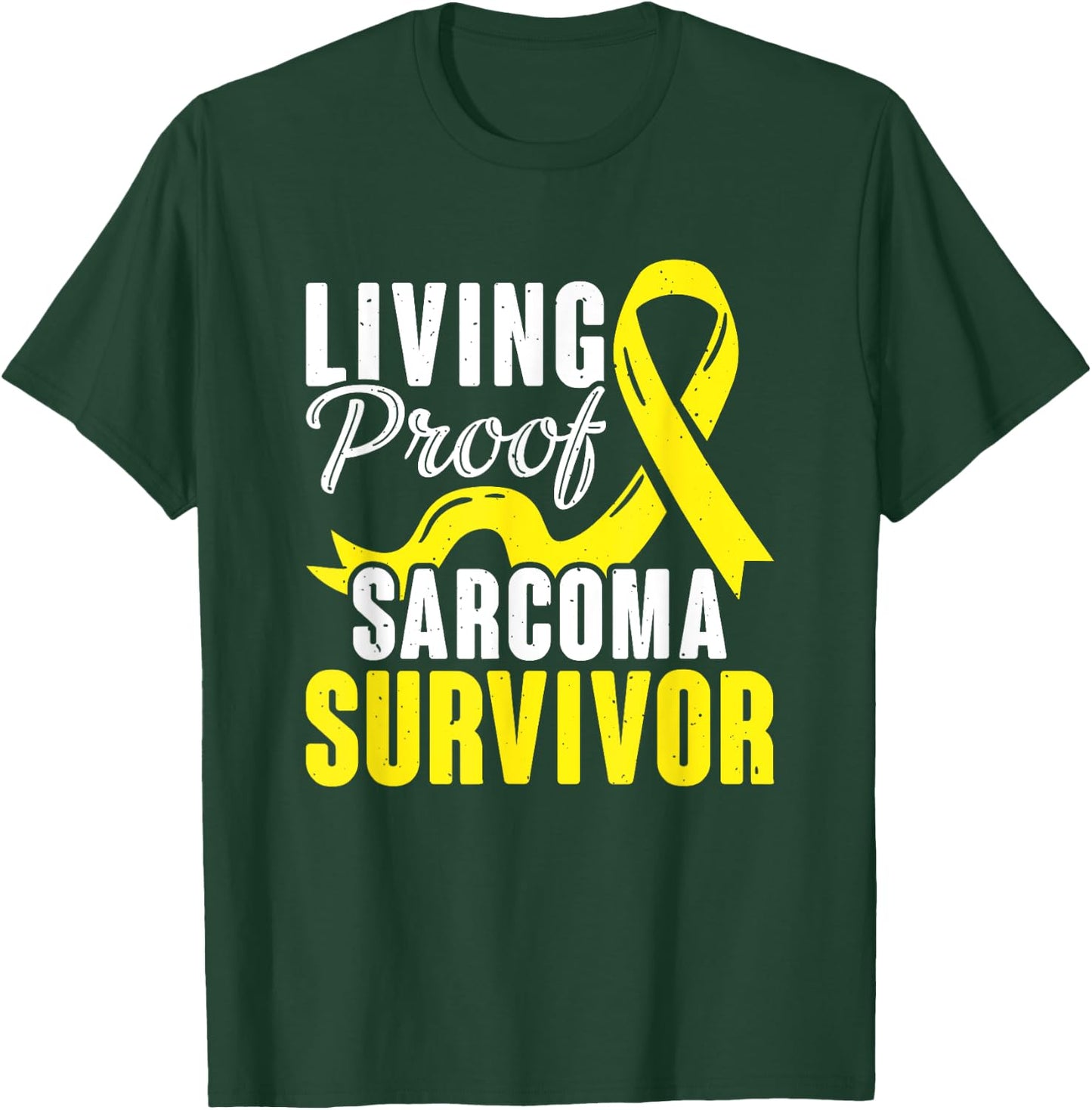 Support Yellow Ribbon Warrior Sarcoma Cancer Survivor T-Shirt - T-Shirt | Forest