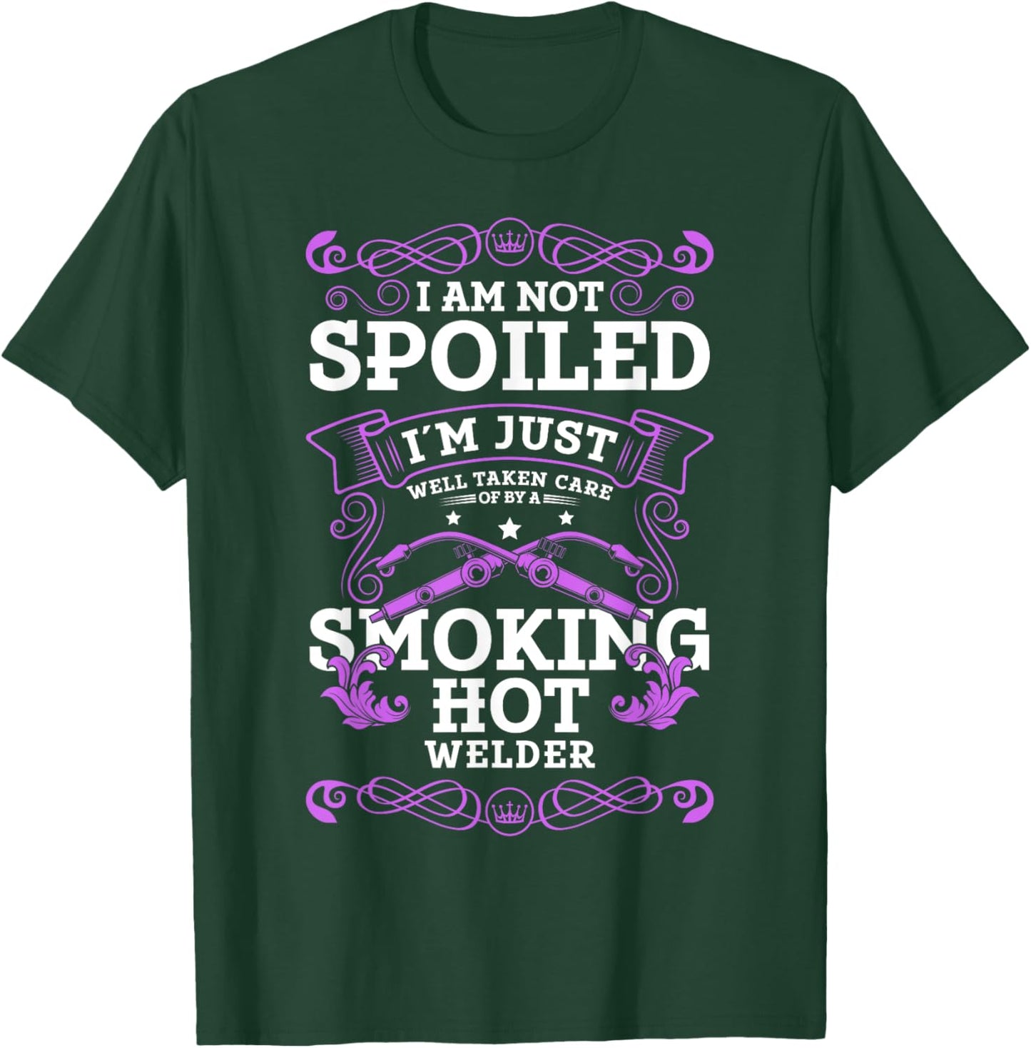 Welding Wife Welder Girlfriend Welder Wife T-Shirt - T-Shirt | Forest