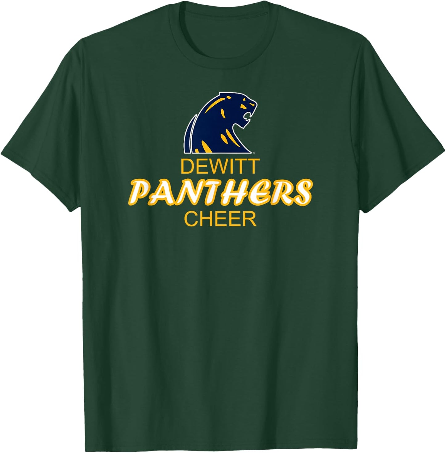 DeWitt High School Panthers Cheer T-Shirt - T-Shirt | Forest