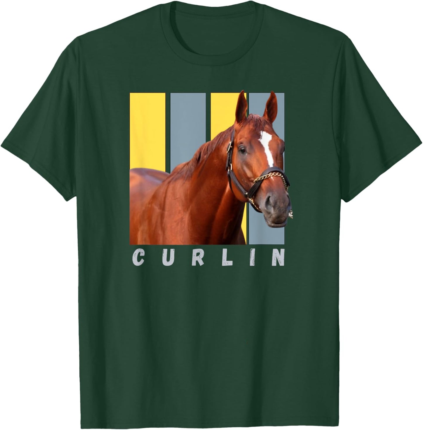 Curlin Horse, Horse Racing Shirt, Del Mar, Santa Anita Shirt T-Shirt - T-Shirt | Forest