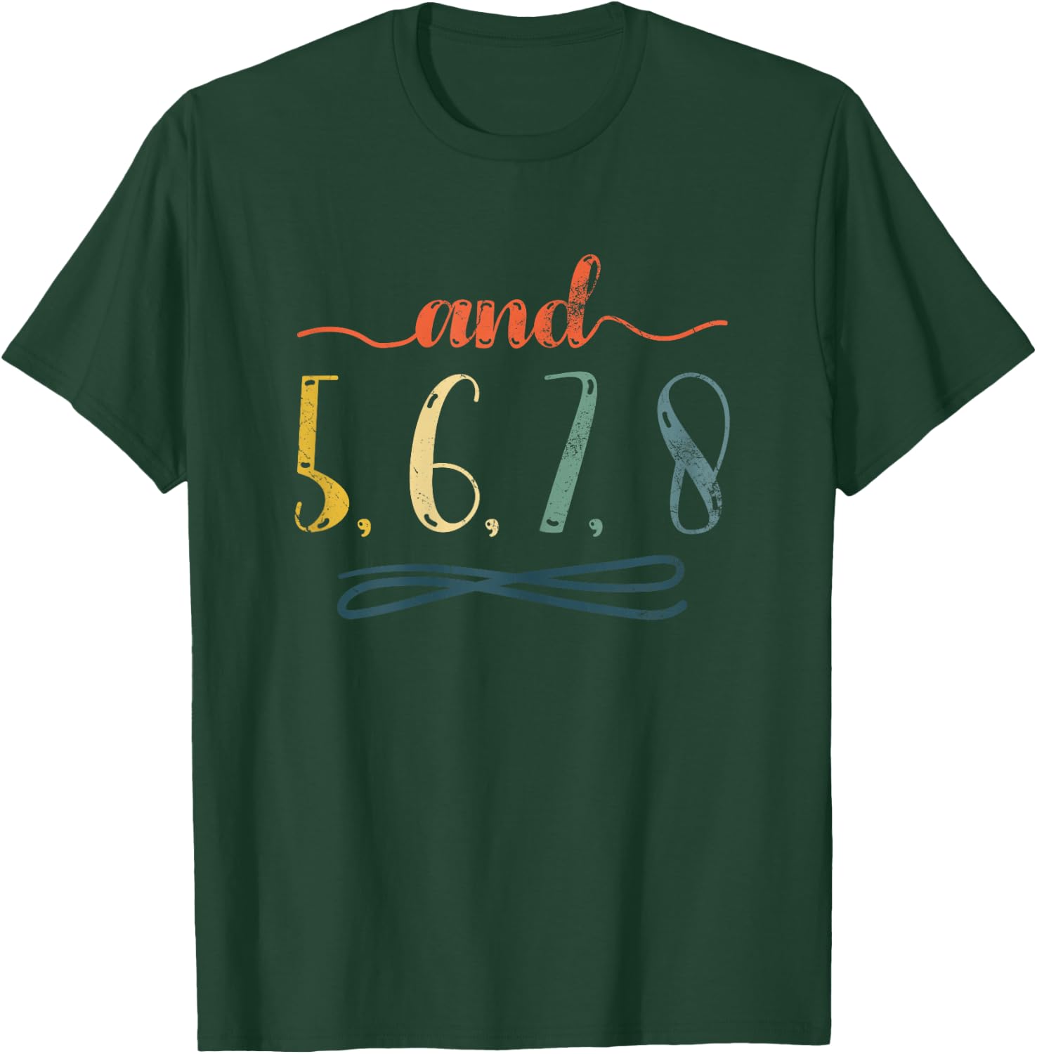 And 5, 6, 7, 8 Design For Cheerleaders Cheer Girls T-Shirt - T-Shirt | Forest