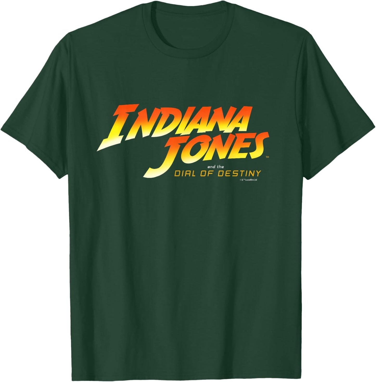 Lucasfilm Indiana Jones and The Dial of Destiny Movie Logo Small T-Shirt - T-Shirt | Forest