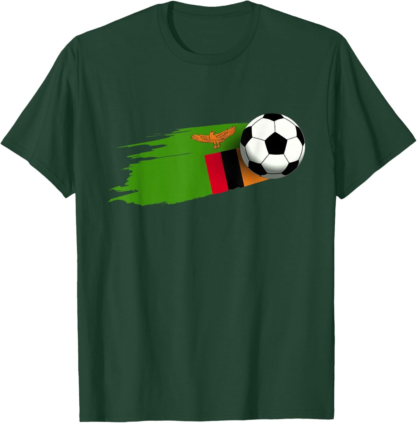 Zambia Flag Jersey Zambian Soccer Team Zambian T-Shirt - T-Shirt | Forest