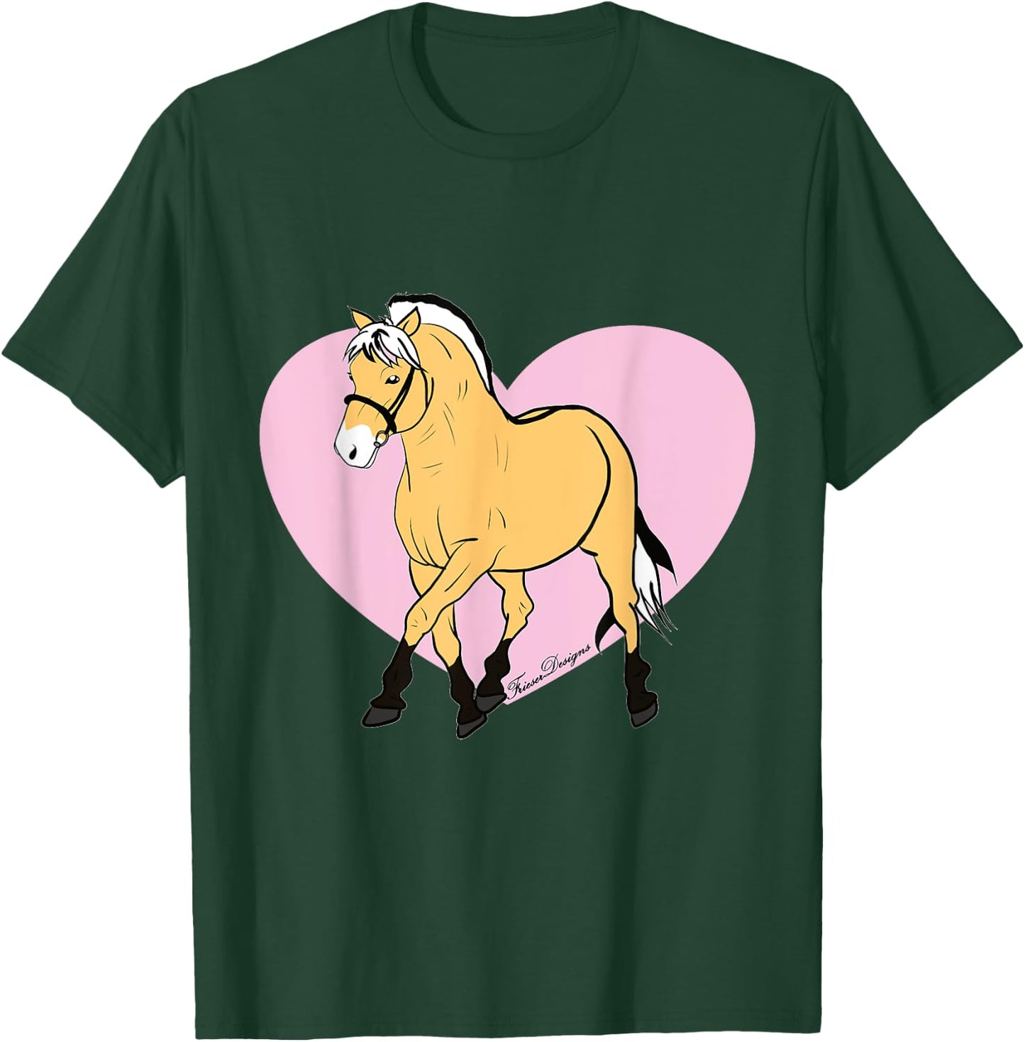 Fjord horse, Fjord, Fjordi with heart, a pony fan, cute horses T-Shirt - T-Shirt | Forest