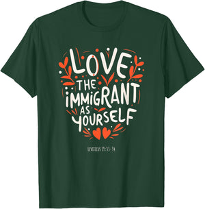 Pastor Church Christian Christian Bible Verse Immigration Immigrants T-Shirt - T-Shirt | Forest