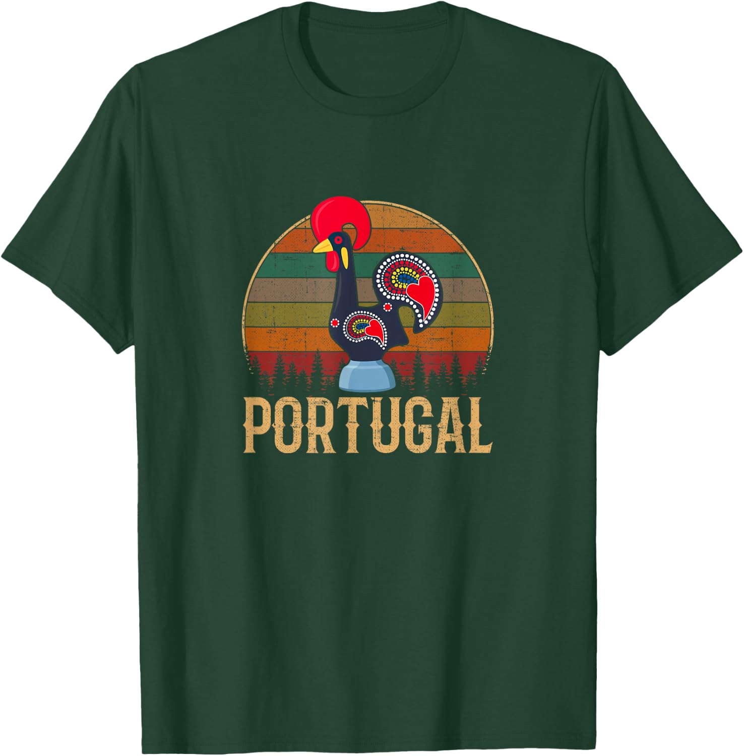 Barcelos, portuguese rooster T-Shirt - T-Shirt | Forest