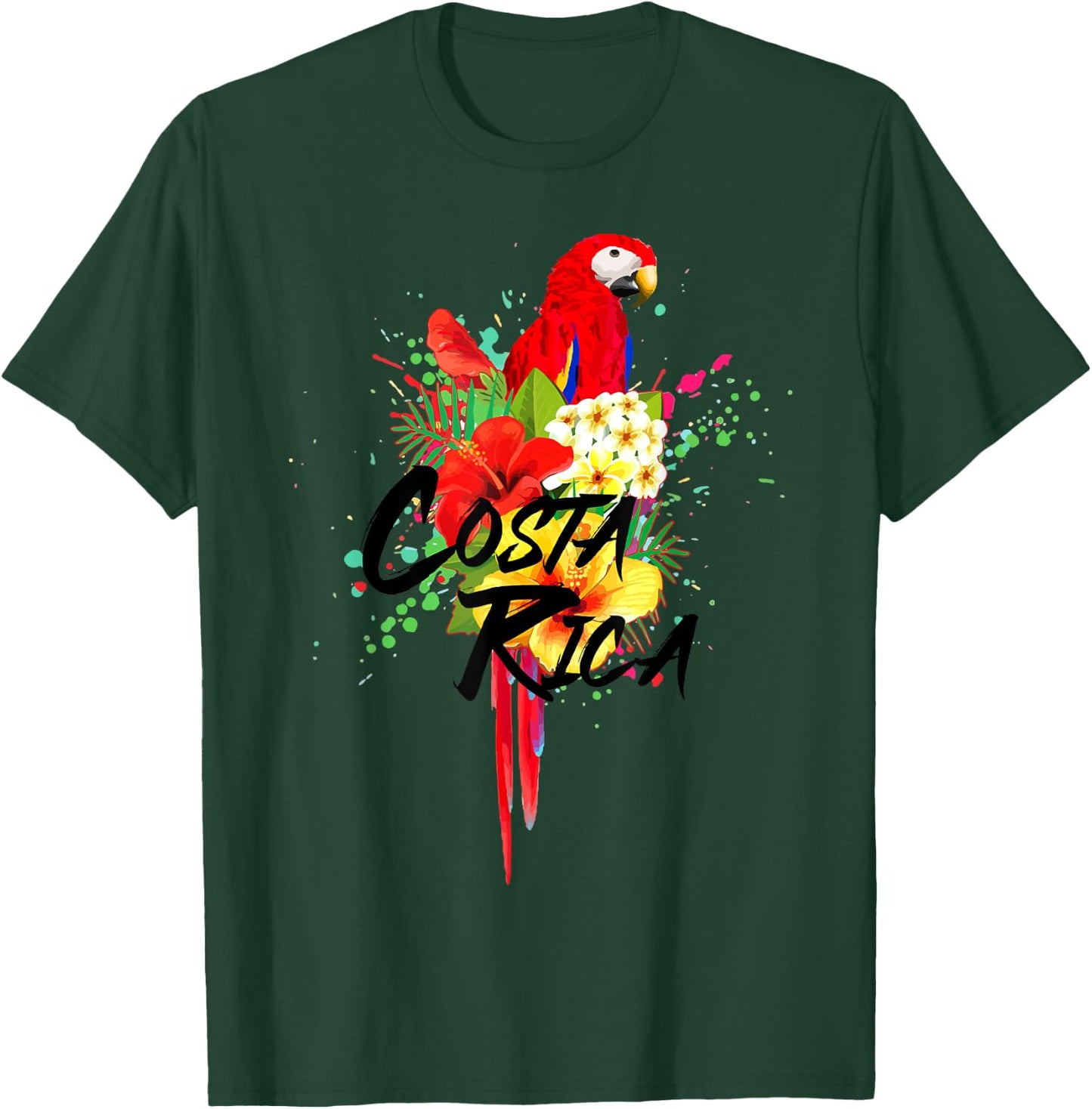 Costa Rica Souvenirs Parrot Tropical Bird Vintage T-Shirt - T-Shirt | Forest