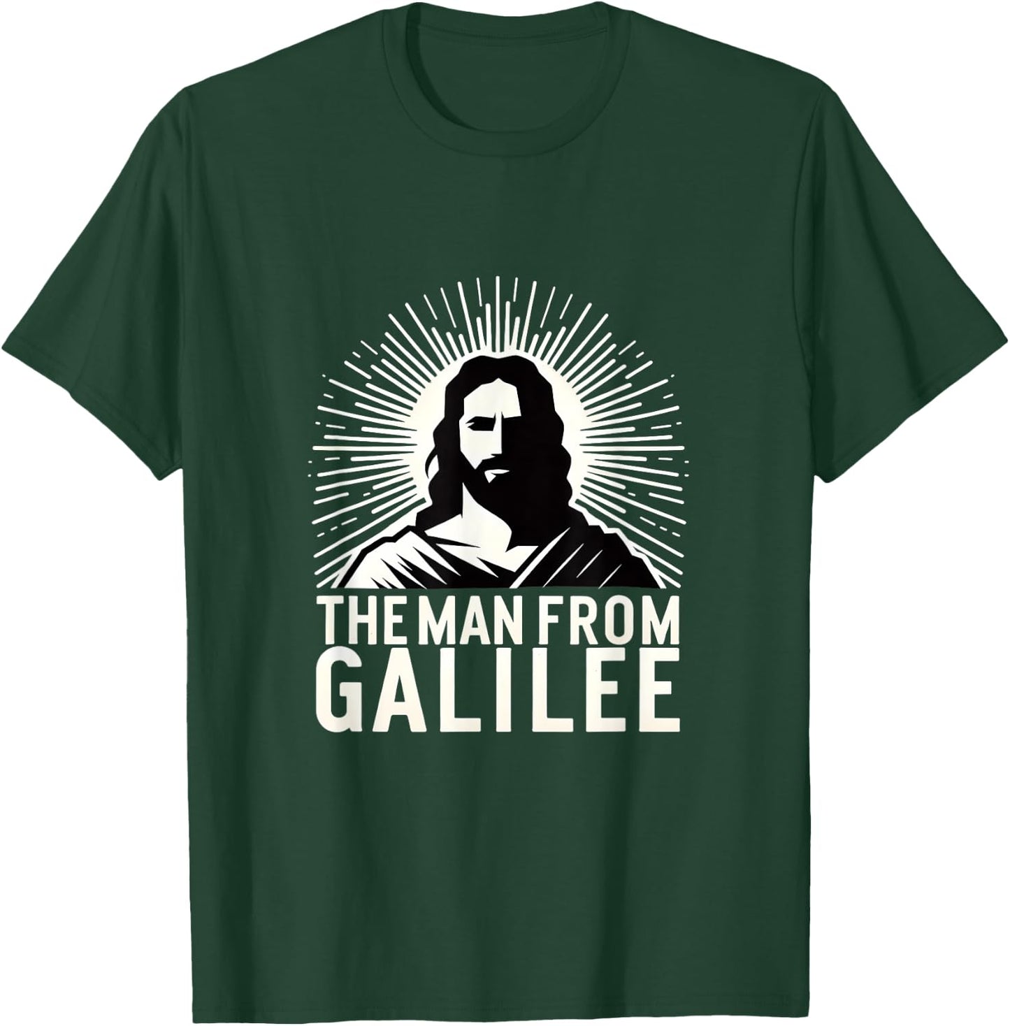 The Man from Galilee Iconic Christian Faith Spiritual Design T-Shirt - T-Shirt | Forest