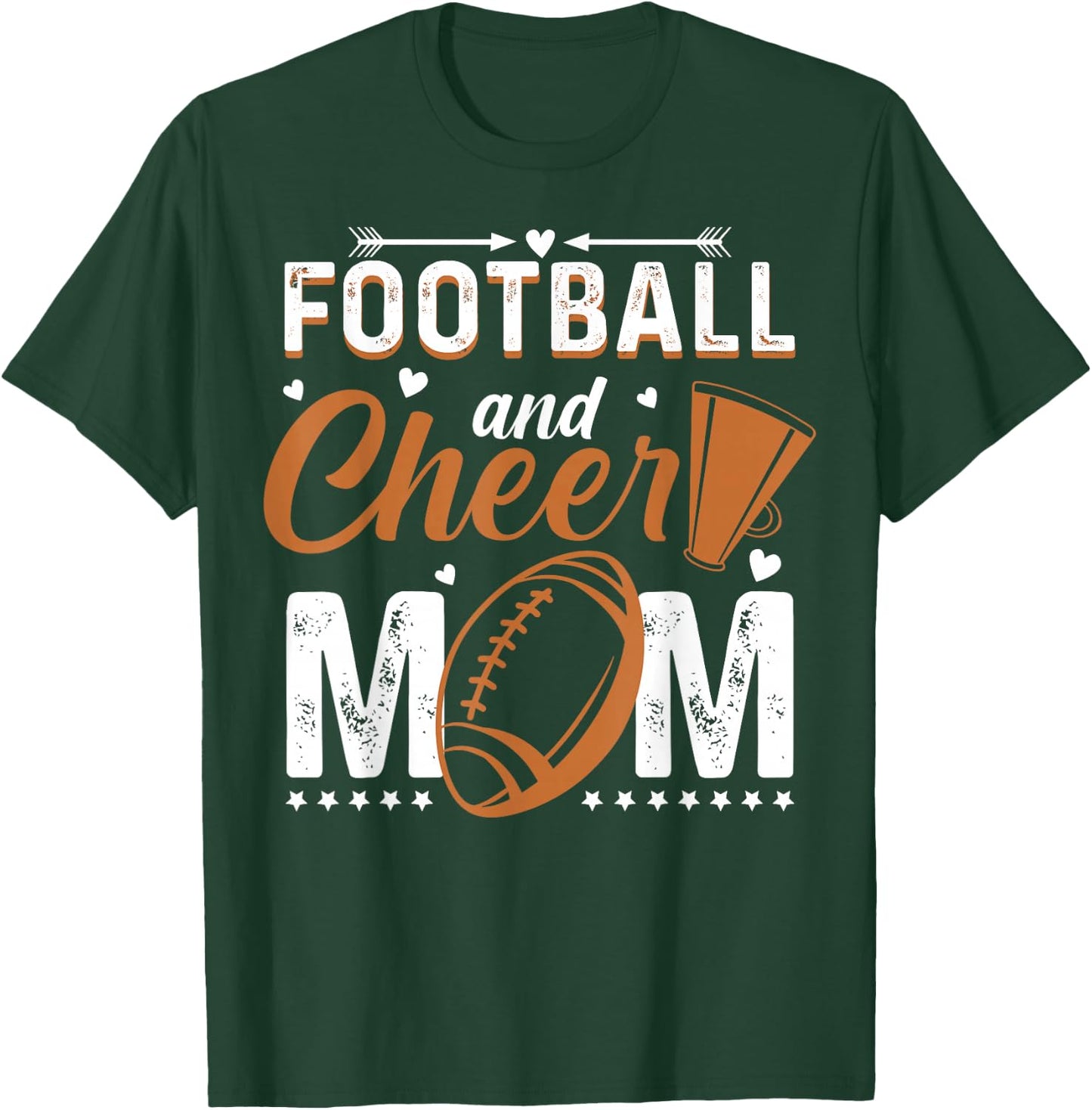 Funny Cheerleading Mom Football and Cheer Mom T-Shirt - T-Shirt | Forest