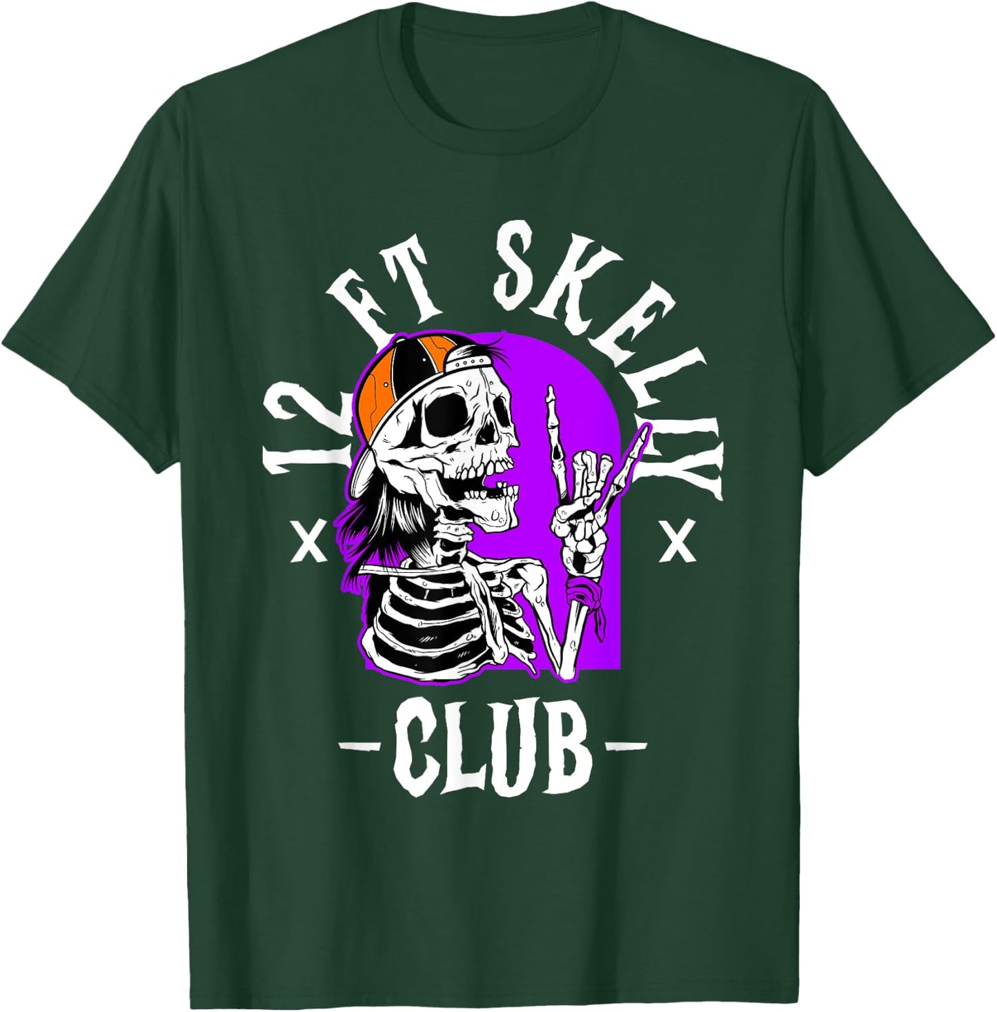 12 FT Skelly Club - Halloween 12 Foot Skeleton T-Shirt - T-Shirt | Forest