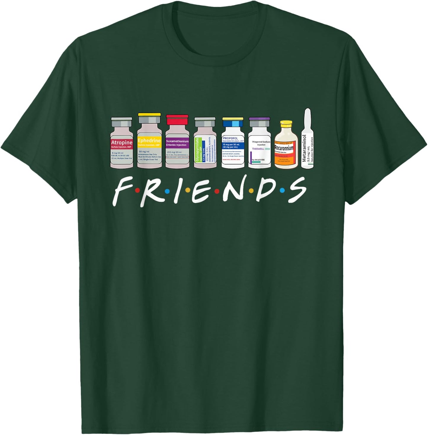Nurse Friends ICU CRNA Medical Critical Care PICU RN ER T-Shirt - T-Shirt | Forest