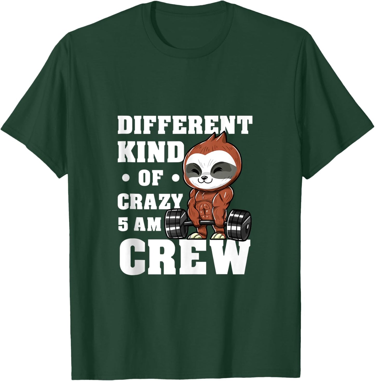 Workout Squad 5AM Crew Funny Gym Quote T-Shirt - T-Shirt | Forest