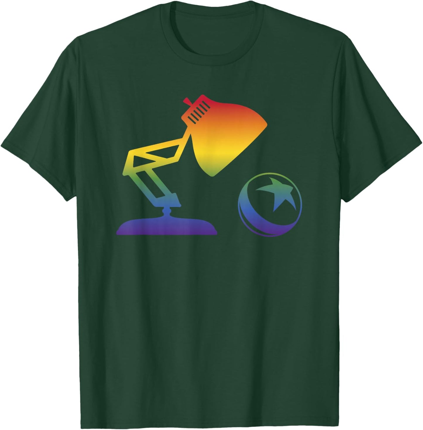 Disney Pixar Rainbow Spectrum Big Pixar Lamp Logo T-Shirt - T-Shirt | Forest
