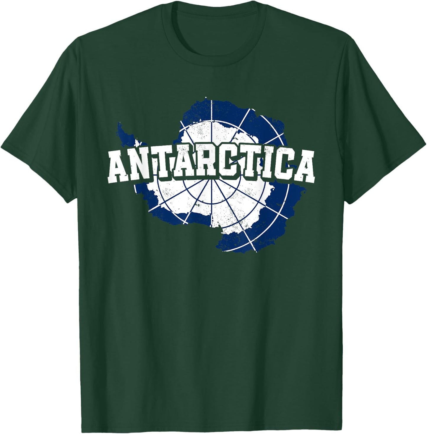Antarctica Map and Flag Souvenir Antarctic T-Shirt - T-Shirt | Forest