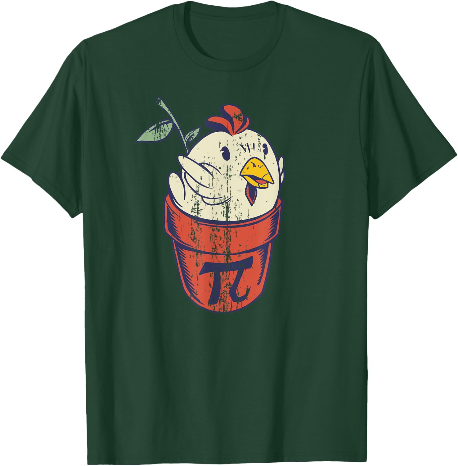 Chicken Pot PI Day Men Women Kids Math funny teacher T-Shirt - T-Shirt | Forest