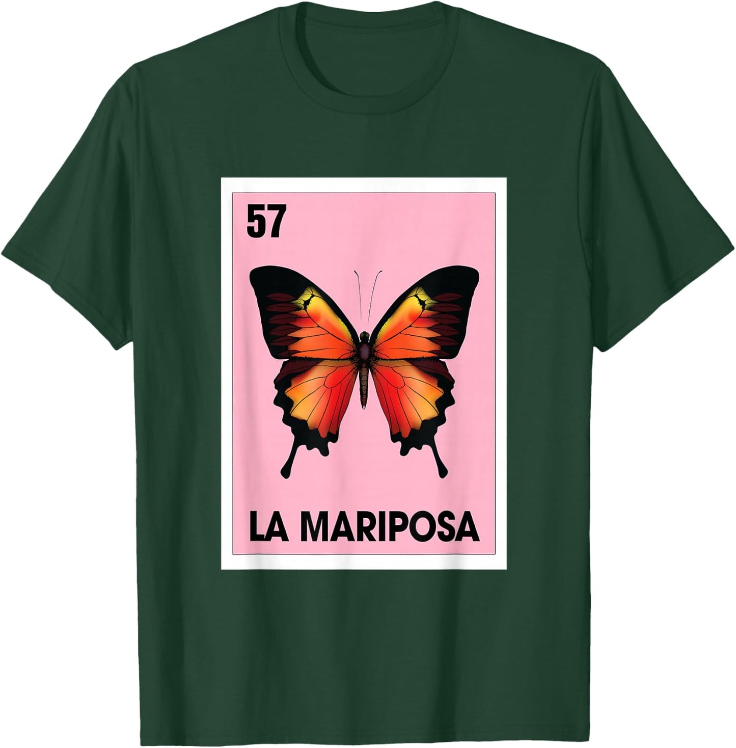 La Mariposa Mexican Bingo Card Game Butterfly Lover Spanish T-Shirt - T-Shirt | Forest