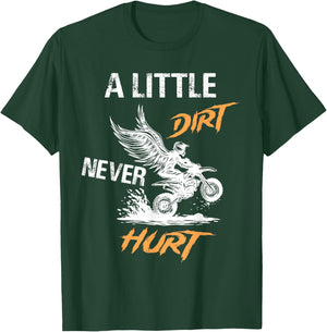 Little Dirt never Hurt ,Funny Dirt Bike, Motorcross Man Boys T-Shirt - T-Shirt | Forest