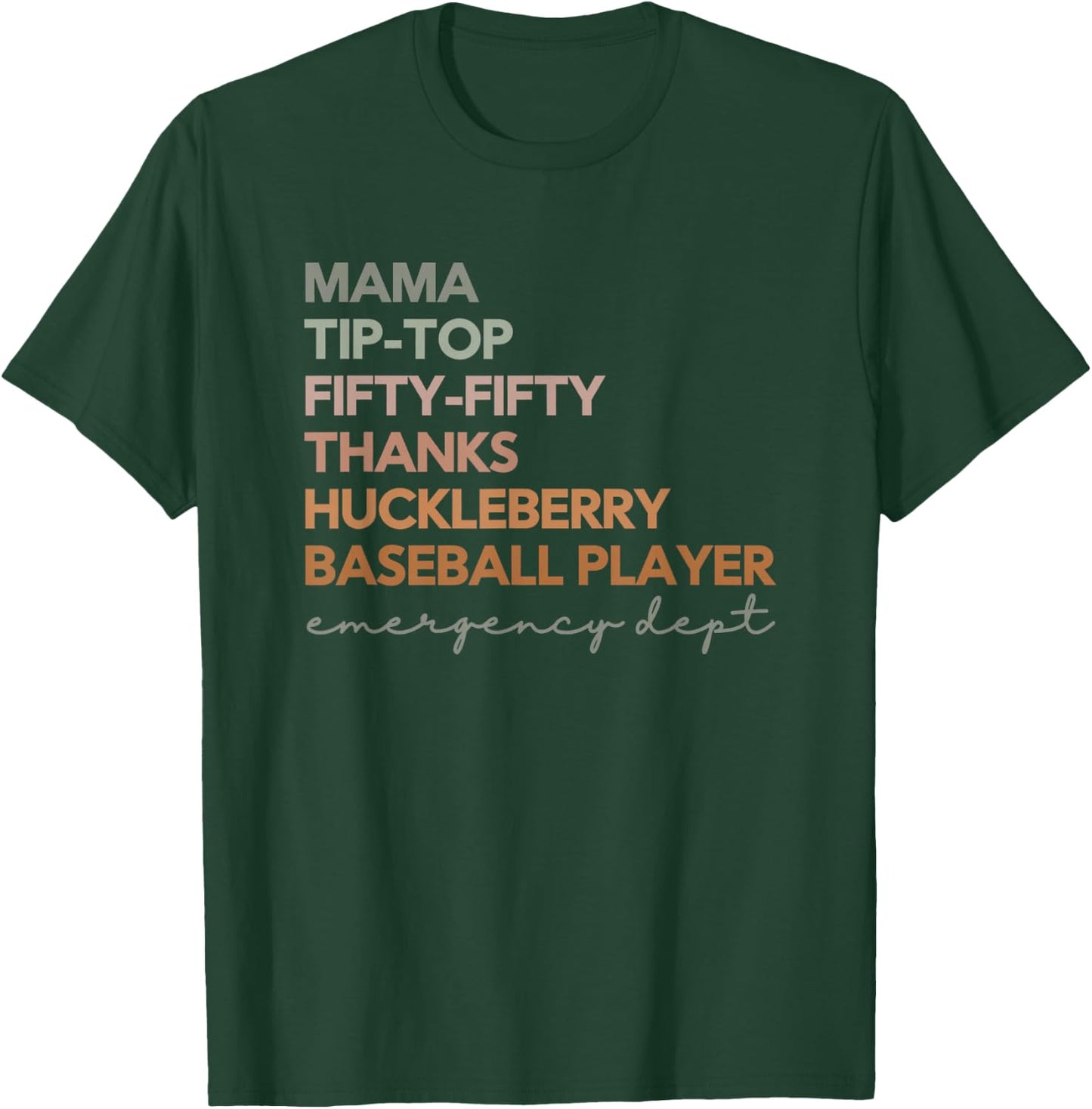 NIH Stroke Scale Emergency Department ER Nurse ER Doctor T-Shirt - T-Shirt | Forest