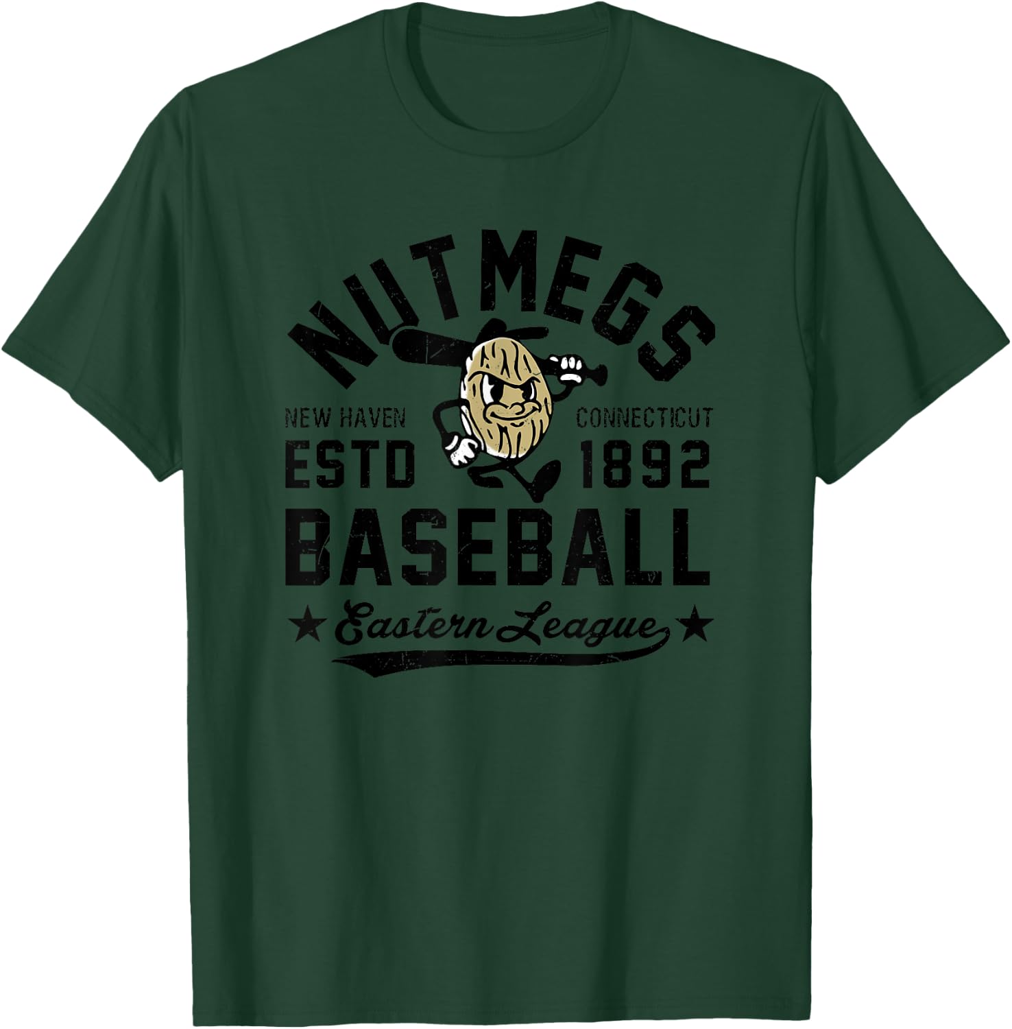 New Haven Nutmegs Connecticut Vintage Defunct Baseball T-Shirt - T-Shirt | Forest